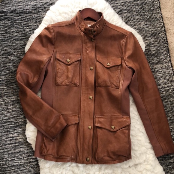 GAP Jackets & Blazers - Gorgeous Tobacco leather Gap coat size small